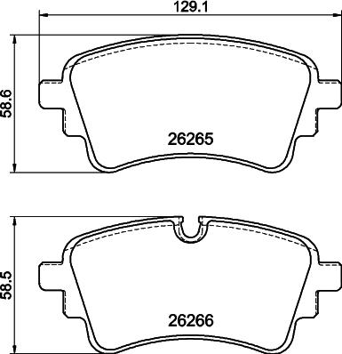 HELLA PAGID 8DB 355 040-961 - Juego de pastillas de freno www.parts5.com