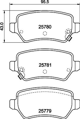 HELLA PAGID 8DB355040611 - Set placute frana,frana disc www.parts5.com