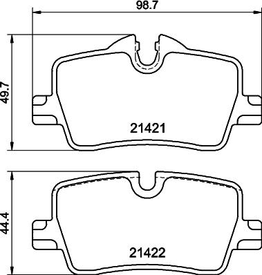 HELLA PAGID 8DB 355 040-681 - Brake Pad Set, disc brake www.parts5.com