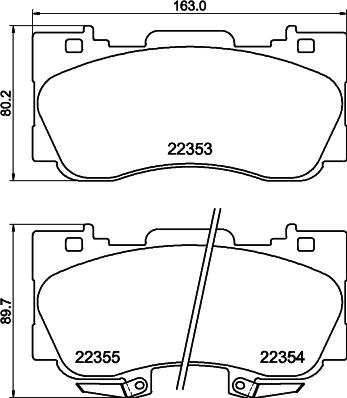 HELLA PAGID 8DB 355 040-671 - Brake Pad Set, disc brake www.parts5.com