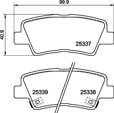 HELLA PAGID 8DB 355 040-171 - Тормозные колодки, дисковые, комплект www.parts5.com