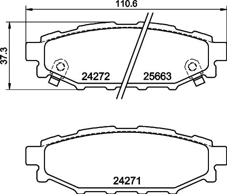 HELLA PAGID 8DB 355 040-391 - Тормозные колодки, дисковые, комплект www.parts5.com