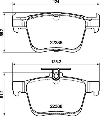 HELLA PAGID 8DB 355 042-651 - Brake Pad Set, disc brake www.parts5.com