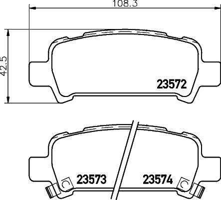 HELLA PAGID 8DB 355 009-401 - Тормозные колодки, дисковые, комплект www.parts5.com