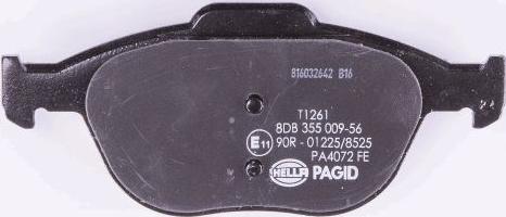 HELLA PAGID 8DB 355 009-561 - Bremsbelagsatz, Scheibenbremse www.parts5.com