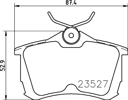 HELLA PAGID 8DB 355 009-511 - Komplet zavornih oblog, ploscne (kolutne) zavore www.parts5.com