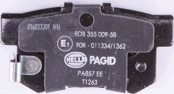 HELLA PAGID 8DB 355 009-581 - Комплект спирачно феродо, дискови спирачки www.parts5.com