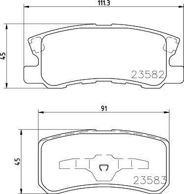 HELLA PAGID 8DB 355 009-691 - Σετ τακάκια, δισκόφρενα www.parts5.com