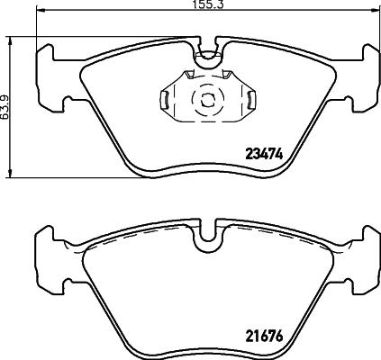 HELLA PAGID 8DB 355 009-651 - Juego de pastillas de freno www.parts5.com