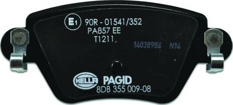 HELLA PAGID 8DB 355 009-081 - Brake Pad Set, disc brake www.parts5.com