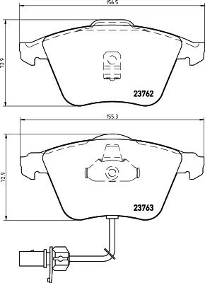 HELLA PAGID 8DB 355 009-141 - Sada brzdových platničiek kotúčovej brzdy www.parts5.com