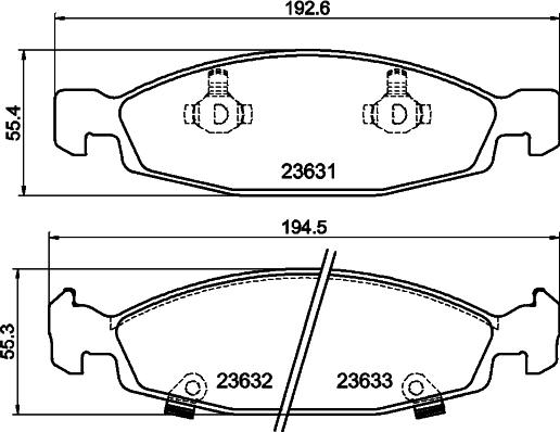 HELLA PAGID 8DB 355 009-881 - Brake Pad Set, disc brake parts5.com