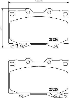 HELLA PAGID 8DB 355 009-371 - Set placute frana,frana disc www.parts5.com