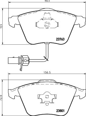 HELLA PAGID 8DB 355 009-201 - Brake Pad Set, disc brake www.parts5.com