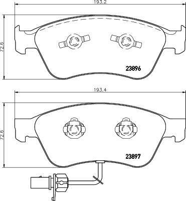 HELLA PAGID 8DB 355 009-211 - Set placute frana,frana disc www.parts5.com