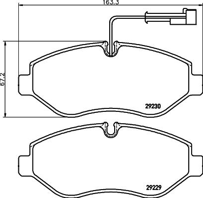 HELLA PAGID 8DB 355 005-611 - Тормозные колодки, дисковые, комплект www.parts5.com