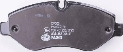 HELLA PAGID 8DB 355 005-611 - Тормозные колодки, дисковые, комплект www.parts5.com