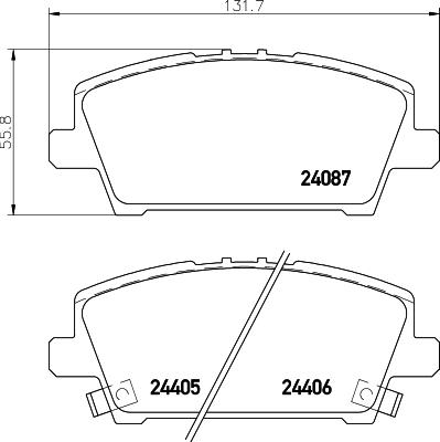 HELLA PAGID 8DB 355 006-911 - Komplet kočnih obloga, disk kočnica www.parts5.com