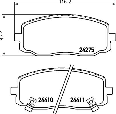 HELLA PAGID 8DB 355 006-571 - Set placute frana,frana disc www.parts5.com