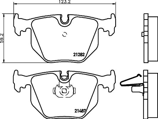 HELLA PAGID 8DB 355 008-091 - Set placute frana,frana disc www.parts5.com