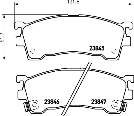 HELLA PAGID 8DB 355 006-621 - Set placute frana,frana disc www.parts5.com