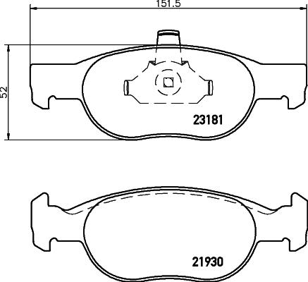 HELLA PAGID 8DB 355 008-431 - Set placute frana,frana disc www.parts5.com