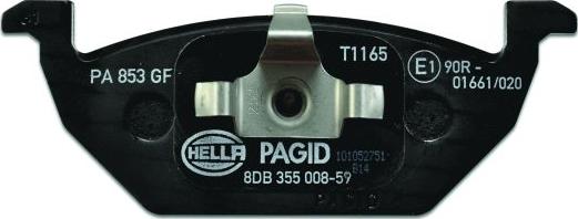 HELLA PAGID 8DB 355 008-591 - Juego de pastillas de freno www.parts5.com