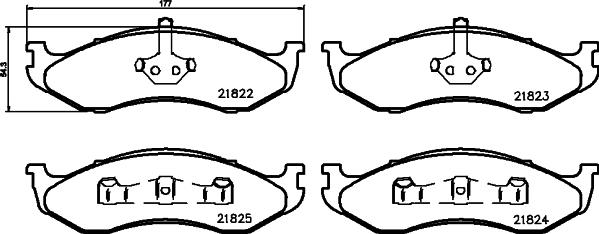 HELLA PAGID 8DB 355 008-231 - Set placute frana,frana disc www.parts5.com