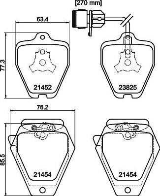 HELLA PAGID 8DB 355 008-781 - Brake Pad Set, disc brake parts5.com