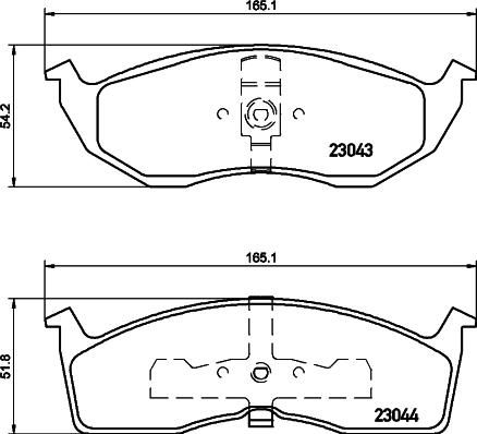 HELLA PAGID 8DB 355 007-941 - Set placute frana,frana disc www.parts5.com