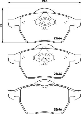 HELLA PAGID 8DB 355 007-881 - Fren balata seti, diskli fren www.parts5.com