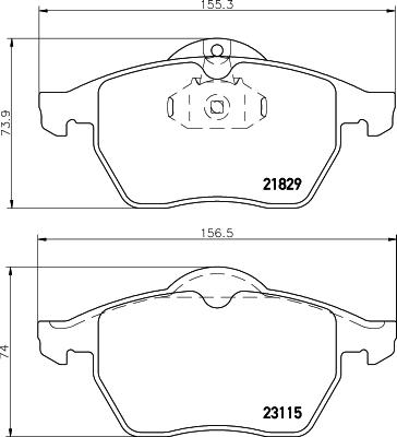 HELLA PAGID 8DB 355 007-771 - Тормозные колодки, дисковые, комплект www.parts5.com