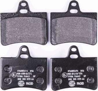 HELLA PAGID 8DB 355 019-441 - Set placute frana,frana disc www.parts5.com