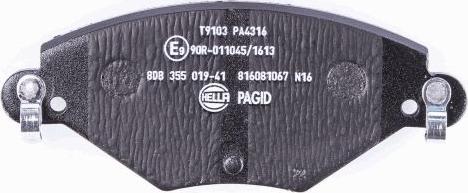 HELLA PAGID 8DB 355 019-411 - Set placute frana,frana disc www.parts5.com