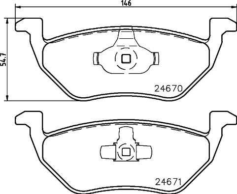 HELLA PAGID 8DB 355 014-951 - Set placute frana,frana disc www.parts5.com