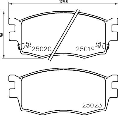 HELLA PAGID 8DB 355 014-921 - Set placute frana,frana disc www.parts5.com