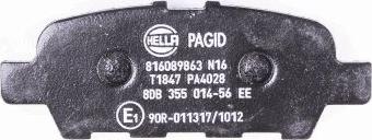 HELLA PAGID 8DB 355 014-561 - Sada brzdových destiček, kotoučová brzda www.parts5.com