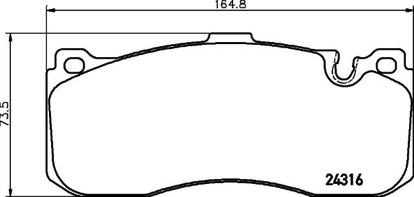 HELLA PAGID 8DB 355 014-041 - Σετ τακάκια, δισκόφρενα www.parts5.com