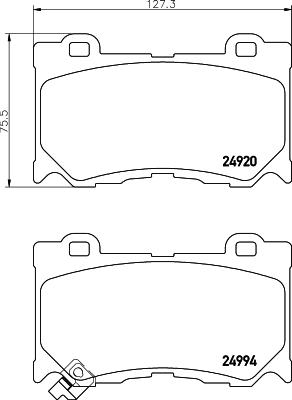 HELLA PAGID 8DB 355 014-841 - Brake Pad Set, disc brake parts5.com