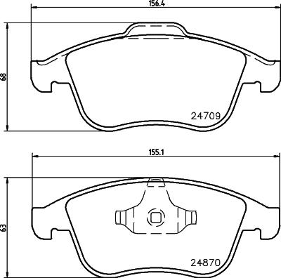 HELLA PAGID 8DB 355 014-801 - Sada brzdových destiček, kotoučová brzda www.parts5.com