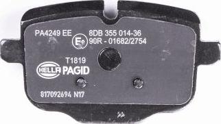 HELLA PAGID 8DB 355 014-361 - Set placute frana,frana disc parts5.com