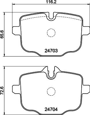 HELLA PAGID 8DB 355 014-361 - Set placute frana,frana disc parts5.com