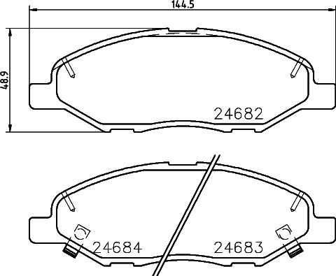 HELLA PAGID 8DB 355 014-371 - Brake Pad Set, disc brake www.parts5.com