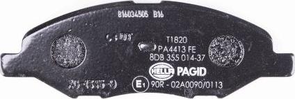 HELLA PAGID 8DB 355 014-371 - Set placute frana,frana disc www.parts5.com