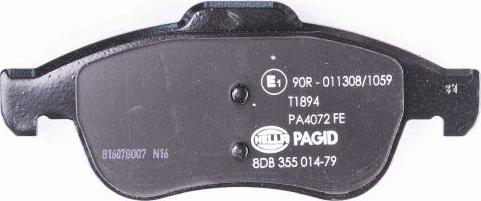 HELLA PAGID 8DB 355 014-791 - Sada brzdových destiček, kotoučová brzda www.parts5.com