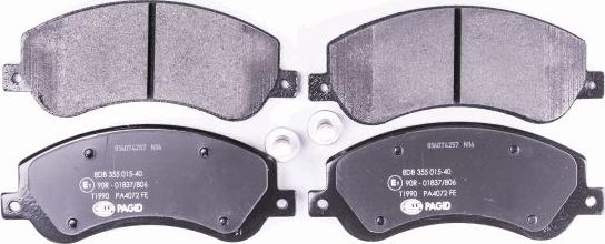 HELLA PAGID 8DB 355 015-401 - Brake Pad Set, disc brake www.parts5.com