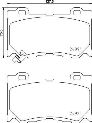 HELLA PAGID 8DB 355 015-411 - Juego de pastillas de freno parts5.com