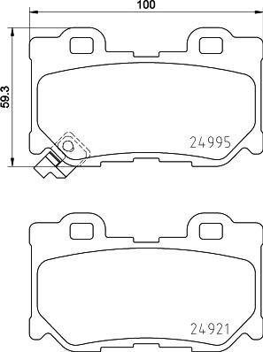 HELLA PAGID 8DB 355 015-421 - Set placute frana,frana disc www.parts5.com