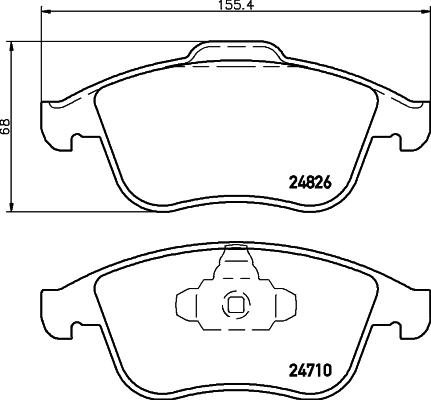 HELLA PAGID 8DB 355 015-041 - Brake Pad Set, disc brake www.parts5.com