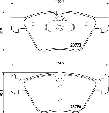 HELLA PAGID 8DB 355 015-031 - Juego de pastillas de freno www.parts5.com